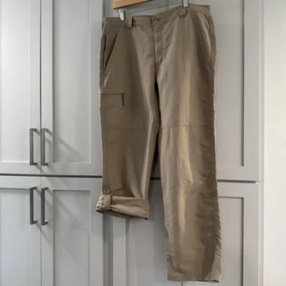 The North Face Roll Up Nylon Pants Beige Hiking Mens Sz 36 Outdoor‎ Gorpcore